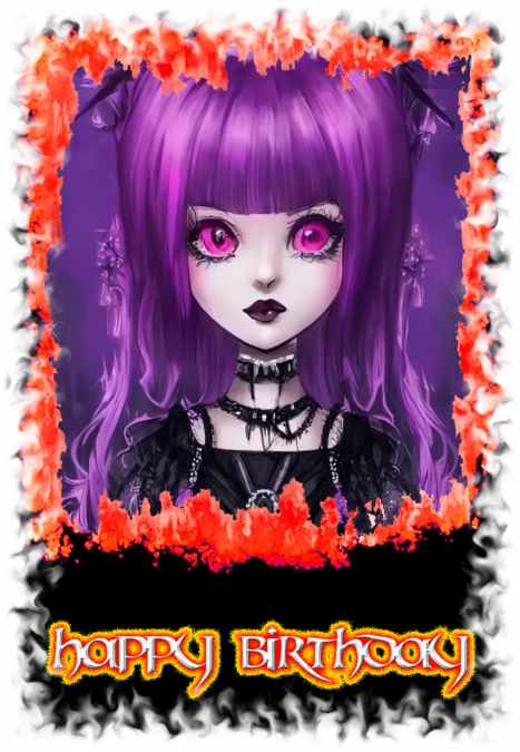 Goth Fairy Birthday Card
