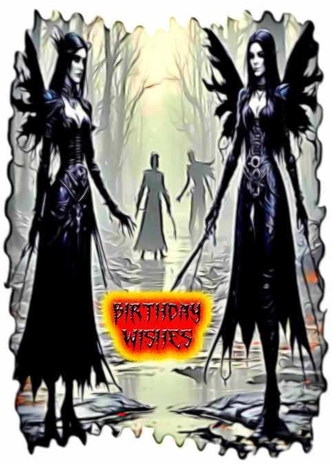 Goth Fairy Birthday Card