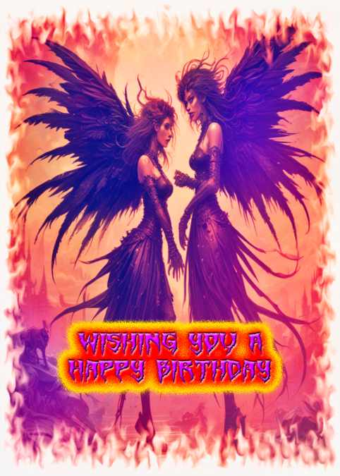 Goth Fairy Birthday Card