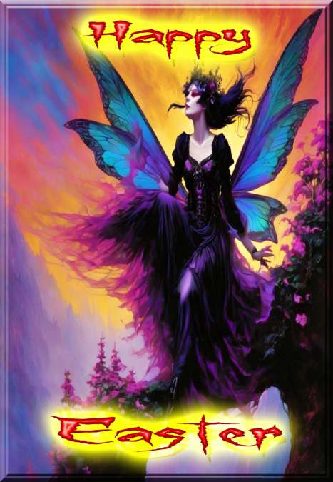 Goth Fairy Easter Card