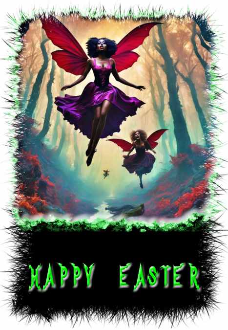Goth Fairy Easter Card