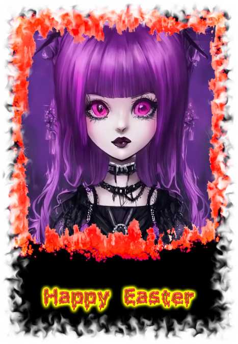 Goth Fairy Easter Card