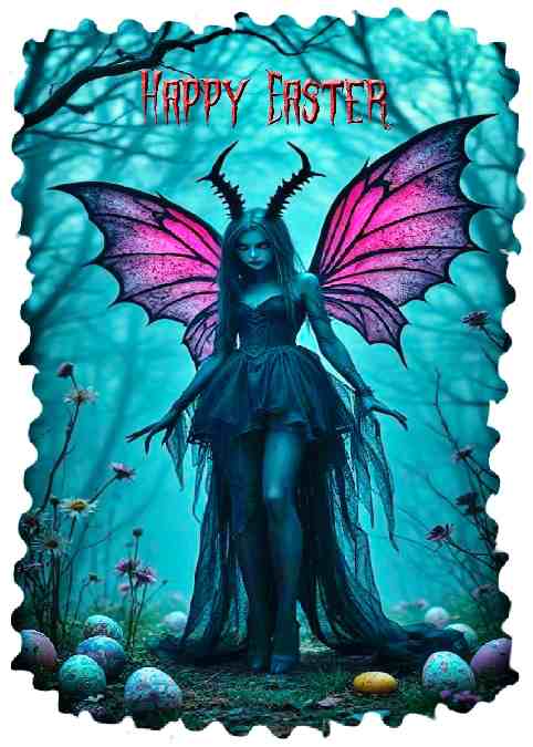 Goth Fairy Easter Card
