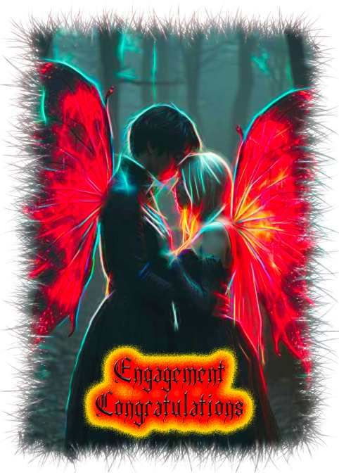 Goth Fairy Engagement Card