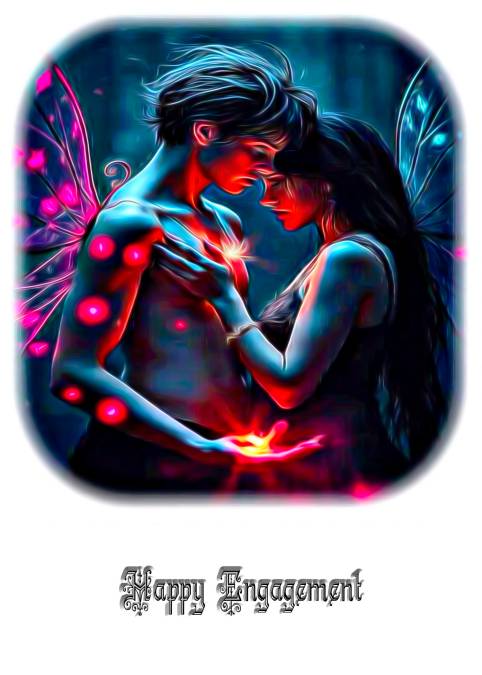 Goth Fairy Engagement Card