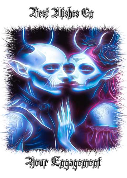 Goth Fairy Engagement Card