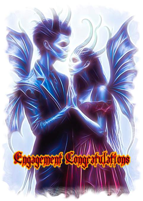 Goth Fairy Engagement Card