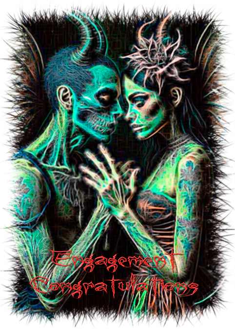 Goth Fairy Engagement Card