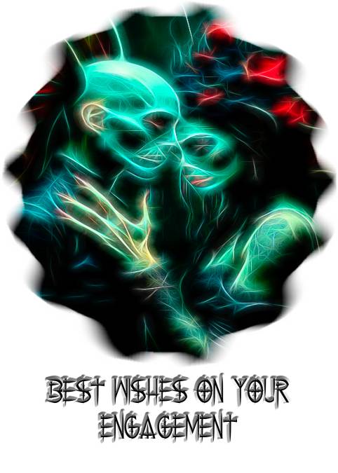 Goth Fairy Engagement Card