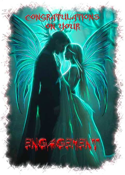 Goth Fairy Engagement Card
