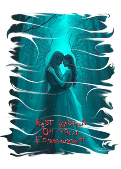 Goth Fairy Engagement Card